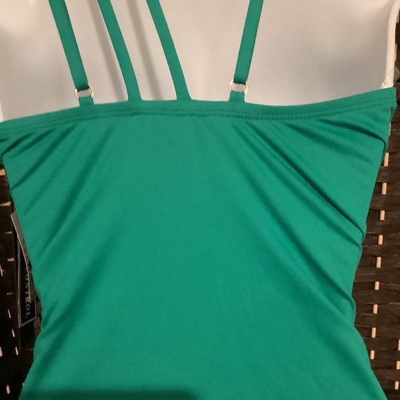 TUMMY CONTROL STRAPPY ONE SHOULDER ( Size: 14) ( Color:Light Green) - Picture 7 of 8